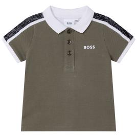 Boss Polo Manga Curta J05924 12 Months Green