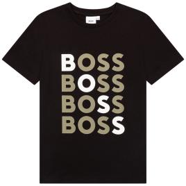 Boss Camiseta De Manga Curta J25n37 10 Years Black