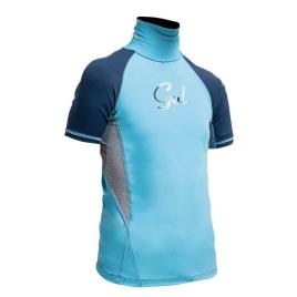 Gul Junior Fl Short Sleeve S Turquoise / Navy