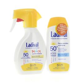 Pacote de Verão Ladival Crianças Spray 200ml FPS50 casca sensível Ladival Gel Creme alérgico UO FPS50 200ml