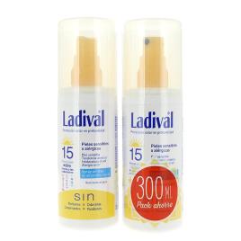 Pulverizador Ladival pele sensível ou alérgico FPS15 Oil-Free 150 ml 150 ml Duplo