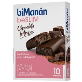 Be Slim Barras Chocolate Preto Intenso 10 Unidades