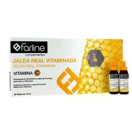 Ampolas de 20 ml de vitaminas  da geléia real