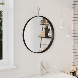 vidaXL Espelho suspenso com gancho 50 cm preto