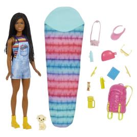 Barbie Leva Dois Boneca De Acampamento E Acessórios Brooklyn 3 Years Multicolor