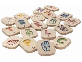 Alfabeto A - Z Sinais das Mãos PLAN TOYS Madeira