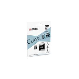 EMTEC Cartão de Memória microSDXC™ Classic Class 10, 32 GB, 20 Mbps Velocidade Leitura, com Adaptador