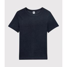 Petit Bateau T-shirt de mangas curtas, em linho