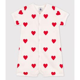 Petit Bateau Macacão estampado aos corações, em algodão bio