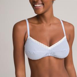 La Redoute Collections Soutien triângulo, sem armação, às riscas