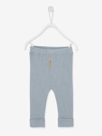 Leggings em tricot, para bebé verde claro liso