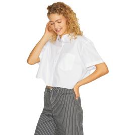 Jjxx Camisa Manga Curta Molly Relaxed Poplin Sn S White