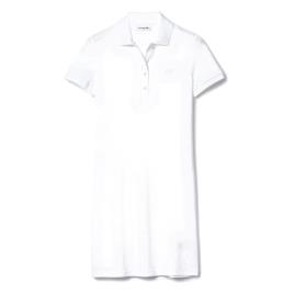 Lacoste Vestido Stretch Cotton Pique 32 White