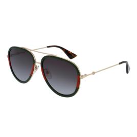 Gucci Eyewear Óculos de sol para homens GG0062S 57 Metal Gold