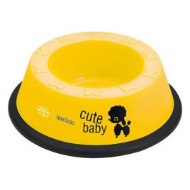 Comedouro para animais de estimação Hearts & Homies M Amarelo Plástico
