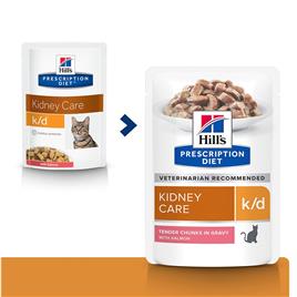 Hill's Prescription Diet k/d Kidney Care saquetas para gatos - 12 x 85 g (salmão)