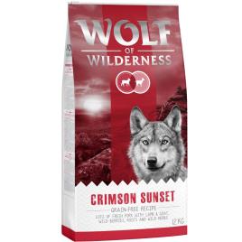 Wolf of Wilderness Crimson Sunset com cordeiro e cabra - 12 kg