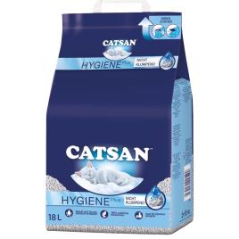 Catsan Hygiene Plus areia absorvente - Pack económico: 2 x 18 l