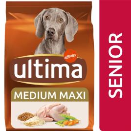 Ultima Medium-Maxi Senior com frango - 12 kg