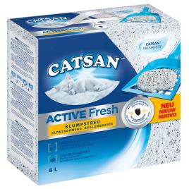 Catsan Active Fresh areia aglomerante para gatos - Pack económico: 2 x 8 l