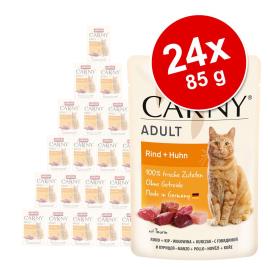 Animonda Carny Adult 24 x 85 g em saquetas - Pack económico - Vaca e avestruz