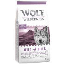 Wolf of Wilderness Adult Wild Hills com pato - Pack económico: 2 x 12 kg