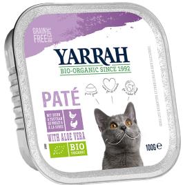 Yarrah Bio Patê 6 x 100 g em terrinas para gatos - Salmão com algas marinhas biológicas