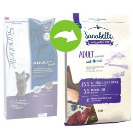 Sanabelle Adult com avestruz - Pack económico: 2 x 10 kg