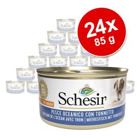 Schesir Adult 24 x 85 g comida húmida para cães - Pack económico - Frango ao natural