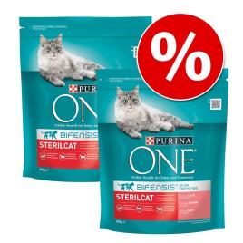 Purina ONE Bifensis ração para gatos - Pack económico - Sterilcat vaca e trigo 2 x 9,75 kg