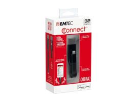 Pen Drive Emtec DUO Lightning T500 32Gb Usb 3.0 Preto