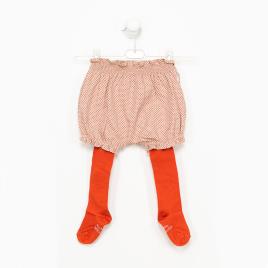 Tutto Piccolo Bloomers 24 Months Orange / Beige