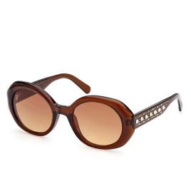 Swarovski Oculos Escuros Sk0371 52 Shiny Dark Brown