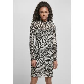 Urban Classics Vestido Feminino Urban Classics Aop Double Layer M White / Black