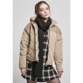 Urban Classics Jaqueta Feminina Urban Classics Diamond Quilt Puffer Oversized XL beige