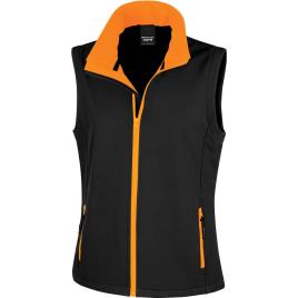 Result Casaco Feminino Sem Mangas Result Softshell M noir/orange