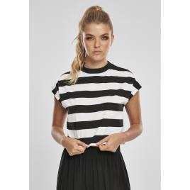 Urban Classics Camiseta Stripe Short L Black / White