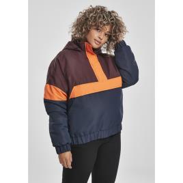Urban Classics Mulheres-tone Neon Gt Parka Urban Classic 3 3XL Red Dark / Navy Blue