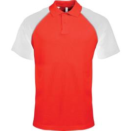 Kariban Camisa Polo Baseball 3XL Red / White