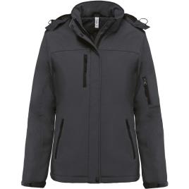 Kariban Softshell Doublée Capuche Parka M Grey / Black