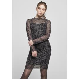 Urban Classics Vestido Feminino Urban Classics Aop Double Layer M Dark Grey / Black