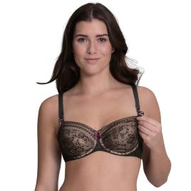Anita Sutiã De Amamentação Feminino Com Aro Fleur 120 noir