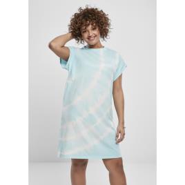 Urban Classics Vestido Feminino Urban Classics Tie Dye (grandes Tailles) 3XL bleu aqua