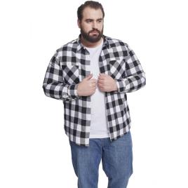 Urban Classics Camisa Urban Classic Flanell Gt 5XL Black / White