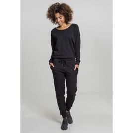 Urban Classics Manga Comprida Macacão Terry S Black