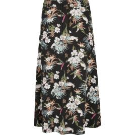 Urban Classics Saia Feminina Urban Classics Viscose Midi M noir mélangé