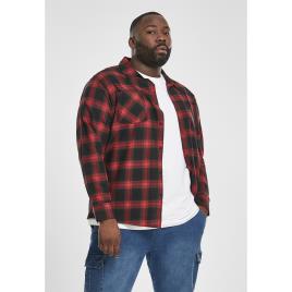 Urban Classics Camisa Flanell 6 4XL Black / Red