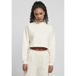 Urban Classics Moletom Mulher Urban Classics Cropped Oversized High Neck Crew Big 3XL White