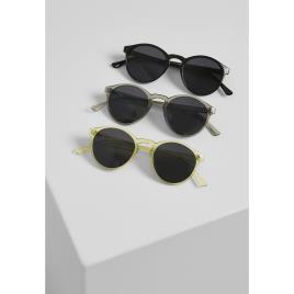 Urban Classics Do Pack 3 Cipreste Oculos Escuros One Size Black / Grey / Yellow