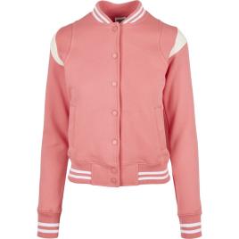 Urban Classics Jaqueta Feminina College-grandes Tailles Urban Classics Inset 3XL Pink / White